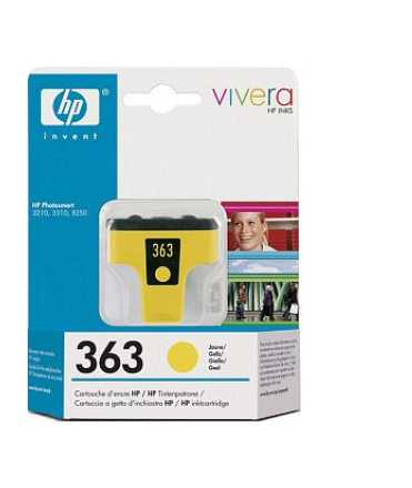 Cartucho HP 363 amarillo. C8773E