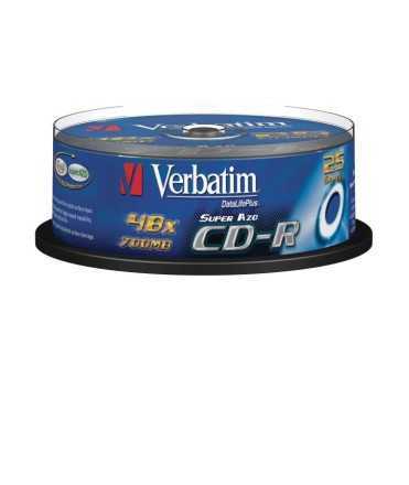 CD Verbatim 700MB, 74 minutos. 25 unidades.