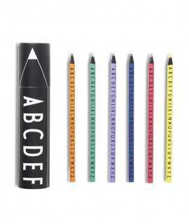 Colored pencil box, Design Letters