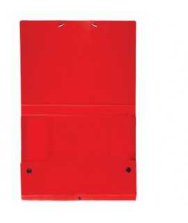 Carpeta de proyectos desmontable de color rojo. Medida folio, lomo 10 cm.