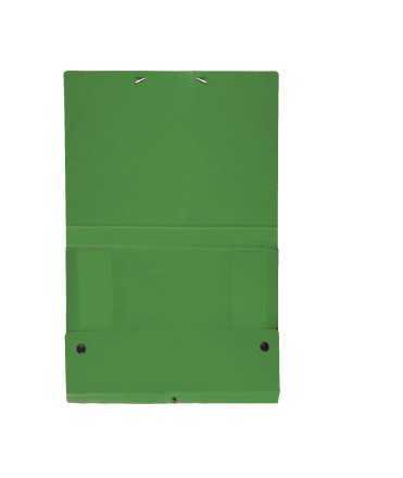 Carpeta de projectes desmuntable, llom 10 cm. Mida: 34x24,5x10 cm. Color verd