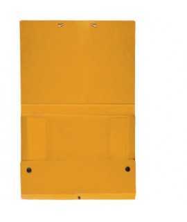Carpeta de proyectos desmontable de color amarillo. Medida folio, lomo 3 cm.