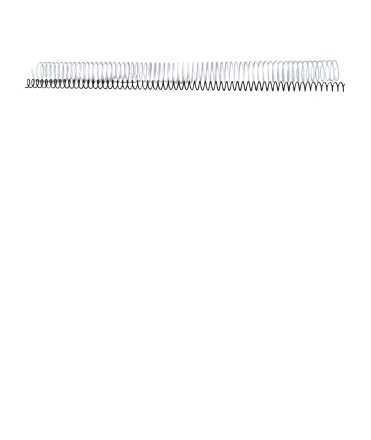 Metal spirals. Size: 10 mm. White color. 64 rings.