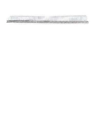 Metal spirals. Size: 12 mm. White color. 64 rings.