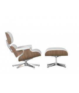 Conjunt Lounge Chair & Ottoman Blanc