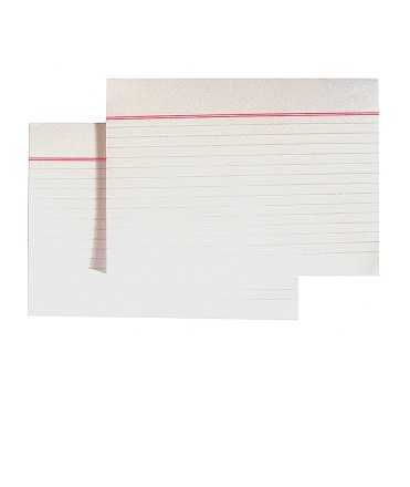 Fitxes ratllades. Mida: 10x15 cm. 100 unitats