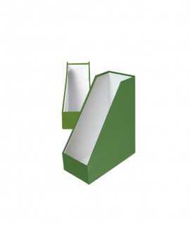 Magazine rack, cardboard. Size: 32x25x11x7 cm. Green