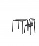 Taula Tube 70x70 Alumini, Negre