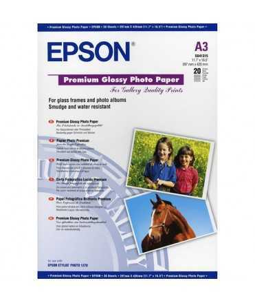 Paper Premium Glossy Photo Epson DIN A3, 255g. 20 fulls