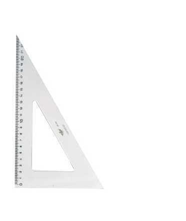 Escaire mil·limetrat. Mida: 30 cm