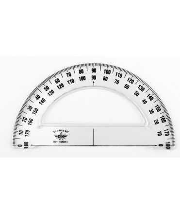 Millimeter semicircle. Size: 10 cm