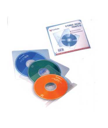 Funda de plàstic per a CDs, 10 unitats.