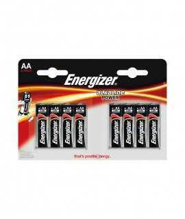 Pilas AA Energizer 1,5V, LR06. 8 unidades