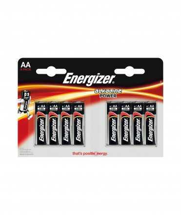 Pilas AA Energizer 1,5V, LR06. 8 unidades