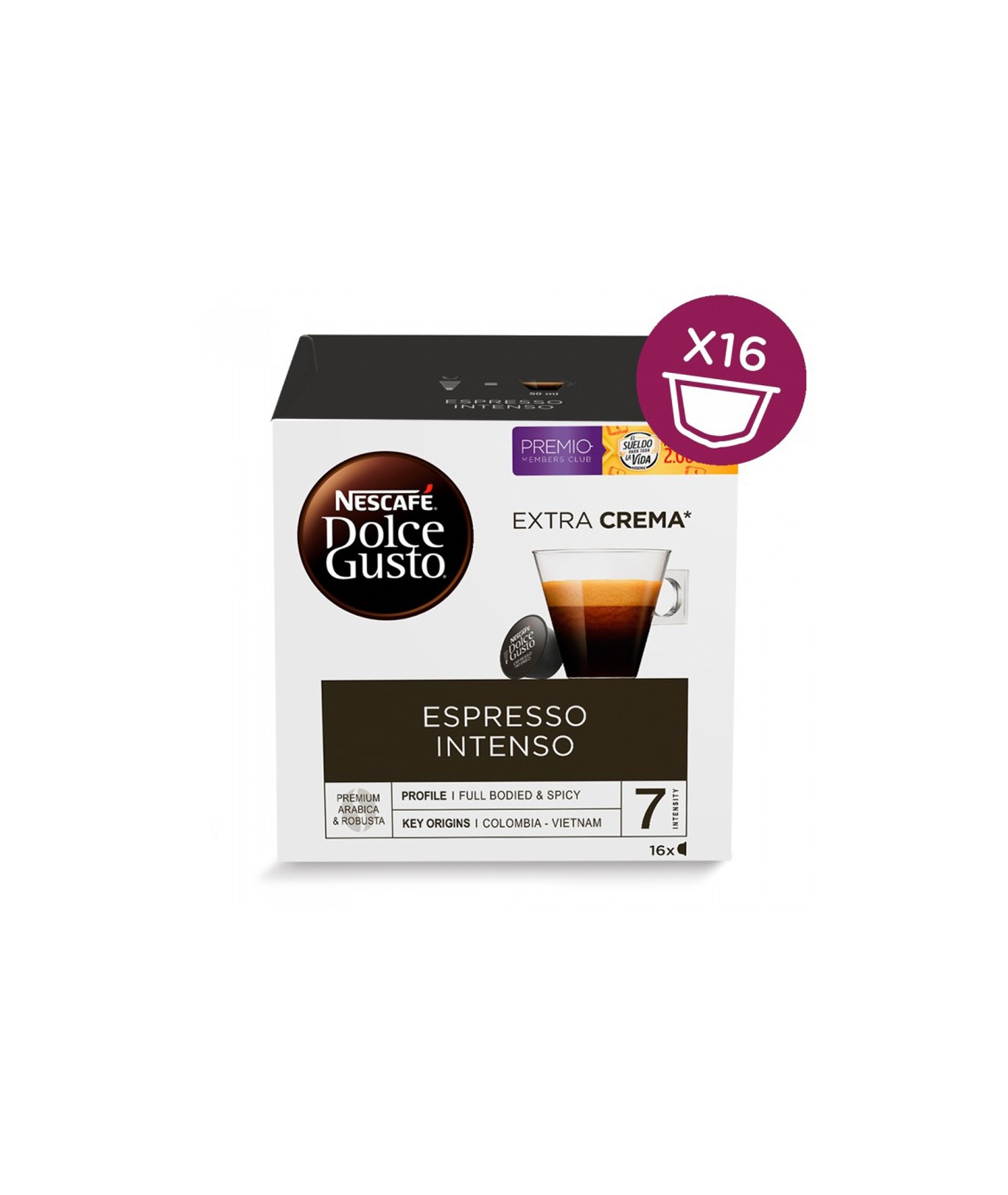 Expreso intenso Dolce Gusto, 16 cápsulas