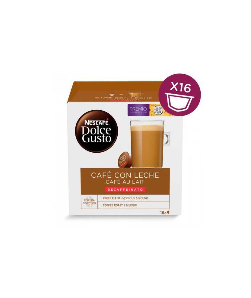 Café con leche descafeinado Dolce Gusto, 16 cápsulas