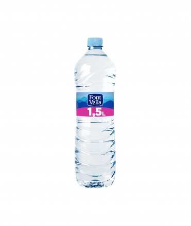 Agua Mineral Natural Font Vella, 1,5l.
