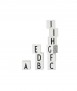 AZ Wooden Cubes, White
