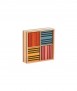 Wooden Set, 100 Colored Wooden Pieces