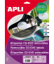 Etiquetes autoadhesives per a CDs, D.114mm. 50 unitats