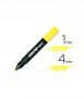 Rotulador artline fluorescente ek-660 amarillo -punta biselada