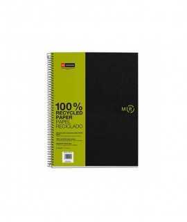 Libreta R4 reciclado, DIN A5. 2 agujeros. Acabado cuadriculado