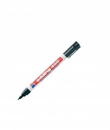 Rotulador edding marcador permanente 400 negro punta redonda 1 mm recargable