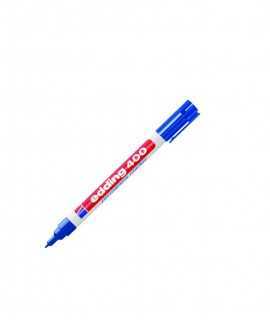 Rotulador edding marcador permanente 400 azul punta redonda 1 mm recargable
