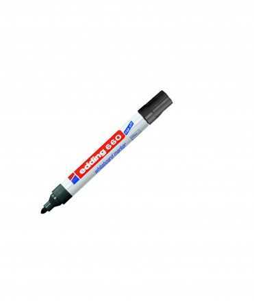 Rotulador edding para pizarra blanca 660 color negro punta redonda 3 mm.