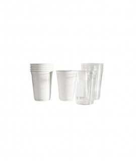 100 glasses of transparent pl 200cl