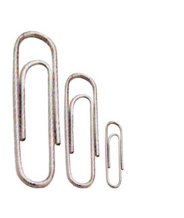 Clips niquelados. Tamaño: 42 mm. 100 unidades