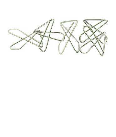 Clips creuats niquelats. Mida: petita. 50 unitats