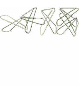 Nickel-plated cross clips. Size: large. 25 units