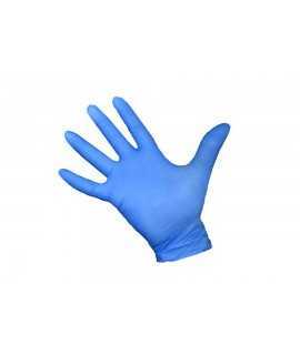 Box of 100 blue vinyl gloves, size L