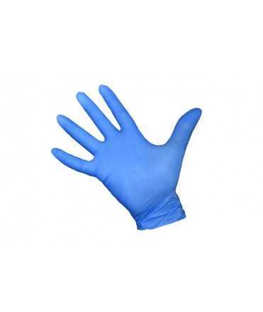 Box of 100 blue vinyl gloves, size L