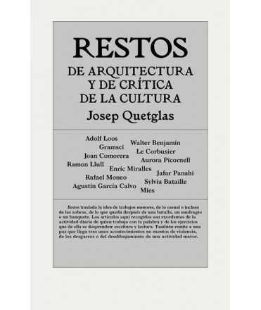 RESTOS DE ARQUITECTURA Y DE CRITICA DE LA CULTURA