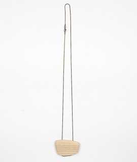 Ash necklace with long brass chain