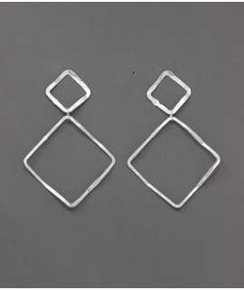 Virginia Earrings, Silver