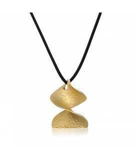 ENCENALLS.Colgante chapado en oro mediano