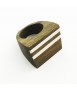 Anillo de madera y plata 120