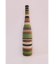 Botella forrada con lino de colores, 48 cm.