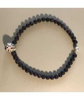 Dalmatian lava and jasper necklace