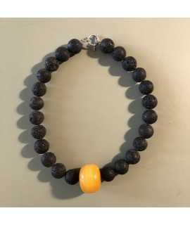 Black and amber necklace