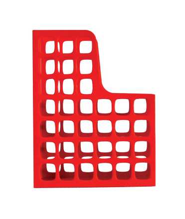 Boxer magazine rack. Size: 31x24.5 cm. Red