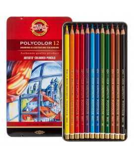 Capsa 12 llapis de colors Polycolor Koh-i-Noor 