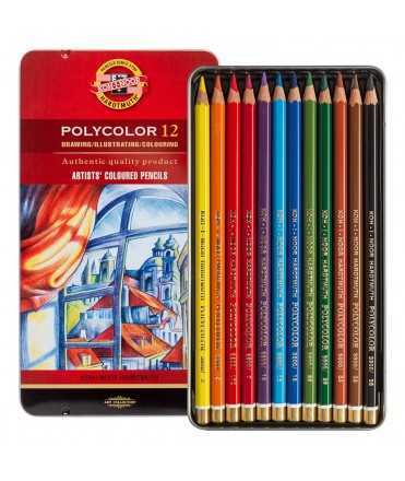 Capsa 12 llapis de colors Polycolor Koh-i-Noor 