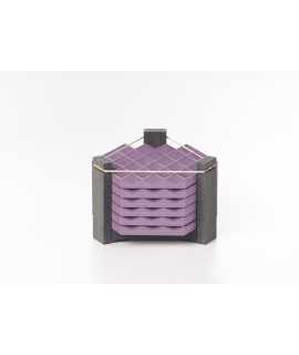 Triangle tile coasters, violet