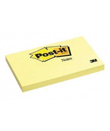 Bloc de notes adhesives Post-It. Mida: 7,6x12,7cm. 100 fulls.