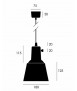 Lámpara K831, aluminio negro