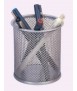 Metal Grid Pencil Holder, Silver
